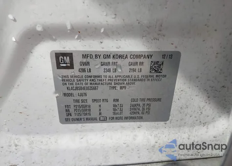 2014 Buick Encore Convenience z USA, uszkodzony, nr VIN KL4CJBSB4EB635667